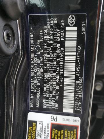 4T4BF1FK9FR449508 - 2015 TOYOTA CAMRY LE BLACK photo 13