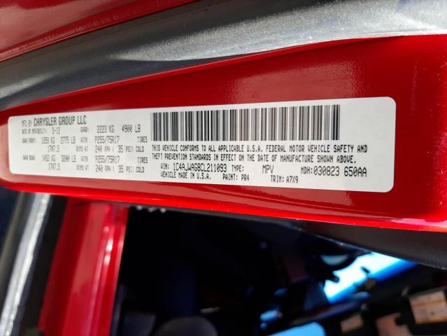 1C4AJWAG8CL211093 - 2012 JEEP WRANGLER SPORT RED photo 12