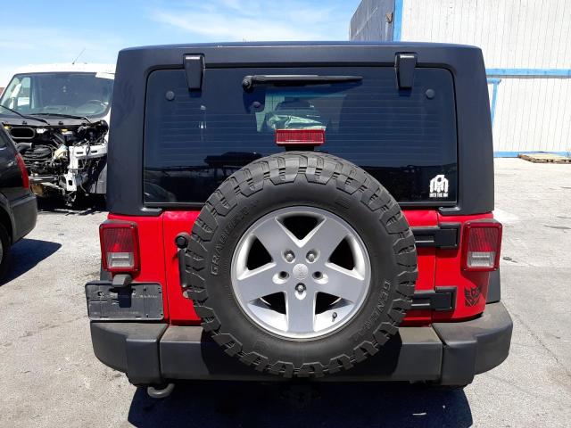 1C4AJWAG8CL211093 - 2012 JEEP WRANGLER SPORT RED photo 6