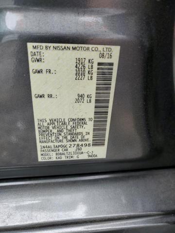 1N4AL3AP0GC278498 - 2016 NISSAN ALTIMA 2.5 GRAY photo 13