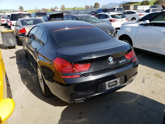 WBA6D4C58HD977725 - 2017 BMW 650 I GRAN COUPE BLACK photo 2
