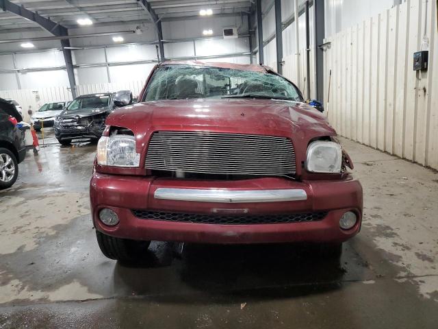5TBBT441X6S485028 - 2006 TOYOTA TUNDRA ACCESS CAB SR5 BURGUNDY photo 5