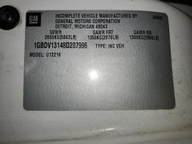 1GBDV13148D207996 - 2008 CHEVROLET UPLANDER INCOMPLETE 白色 照片 13