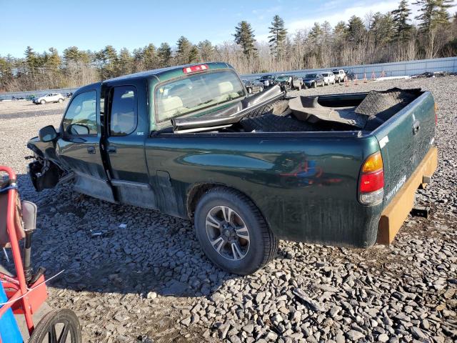 5TBBN44123S397502 - 2003 TOYOTA TUNDRA ACCESS CAB SR5 GREEN photo 2