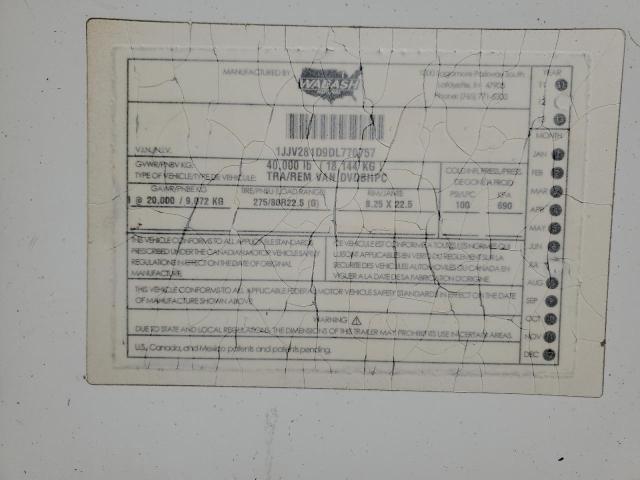 1JJV281D9DL770757 - 2013 WABASH UNKNOWN 白色 照片 10