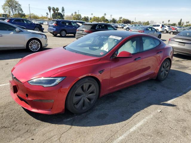 5YJSA1E53PF525324 - 2023 TESLA MODEL S RED photo 1