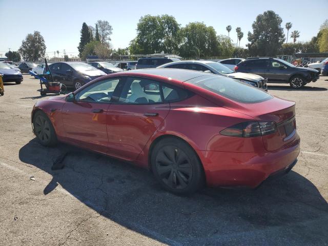 5YJSA1E53PF525324 - 2023 TESLA MODEL S RED photo 2