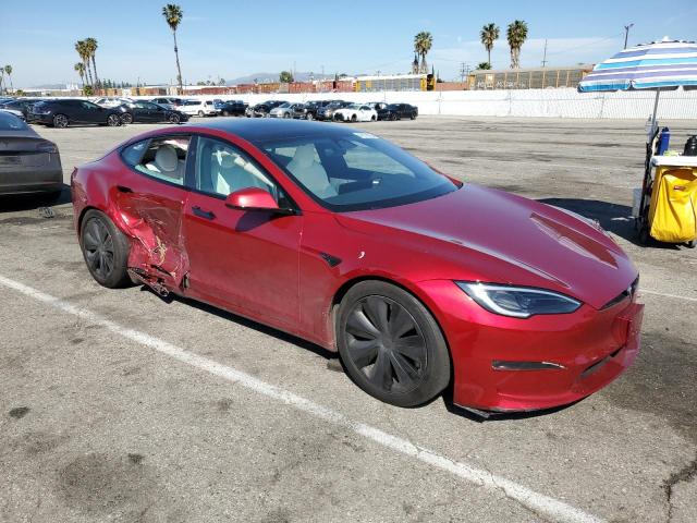 5YJSA1E53PF525324 - 2023 TESLA MODEL S RED photo 4