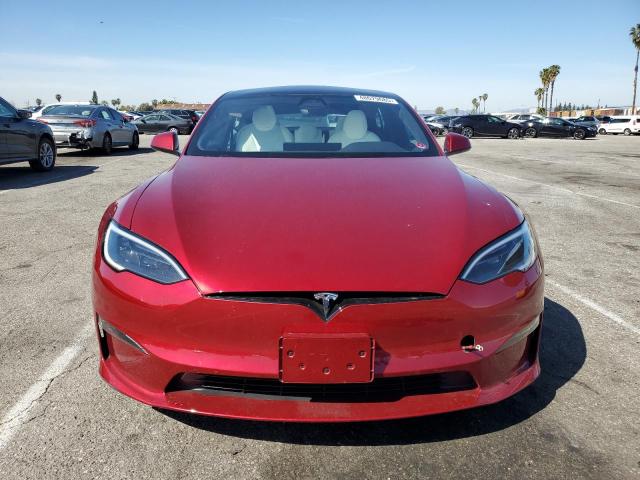 5YJSA1E53PF525324 - 2023 TESLA MODEL S RED photo 5