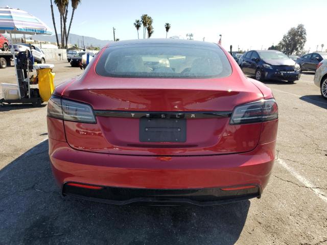5YJSA1E53PF525324 - 2023 TESLA MODEL S RED photo 6