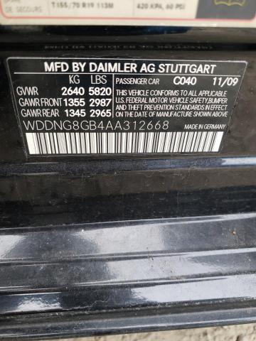 WDDNG8GB4AA312668 - 2010 MERCEDES-BENZ S 550 4MATIC BLACK photo 12