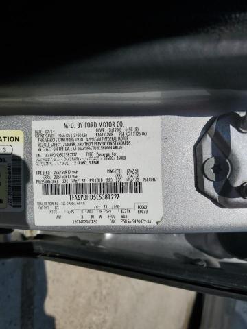 1FA6P0HD5E5381227 - 2014 FORD FUSION SE SILVER photo 13