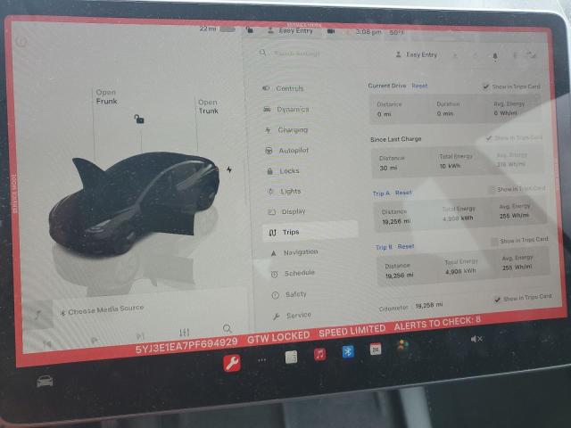 5YJ3E1EA7PF694929 - 2023 TESLA MODEL 3 BLACK photo 9
