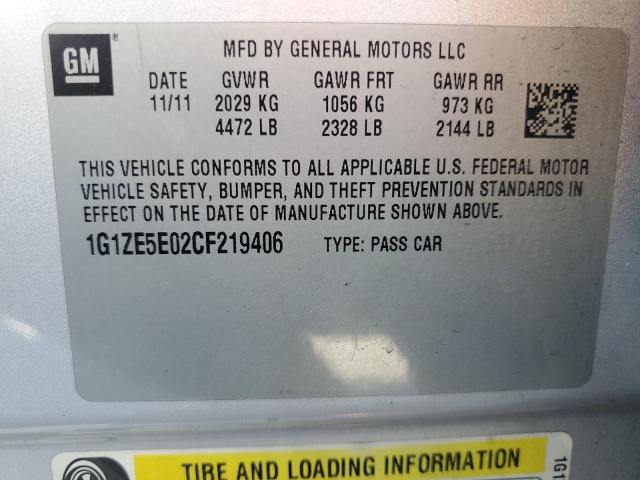 1G1ZE5E02CF219406 - 2012 CHEVROLET MALIBU LTZ GRAY photo 12