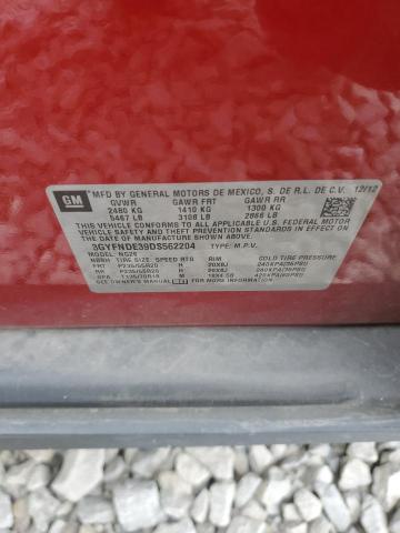 3GYFNDE39DS562204 - 2013 CADILLAC SRX PERFORMANCE COLLECTION Марун фото 12