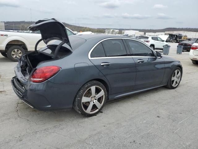 55SWF4JB0FU070400 - 2015 MERCEDES-BENZ C 300 GRAY photo 3