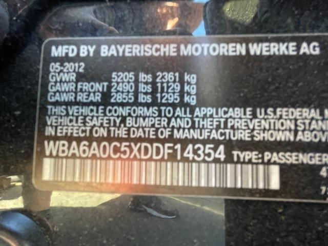 WBA6A0C5XDDF14354 - 2013 BMW 640 I BLACK photo 10