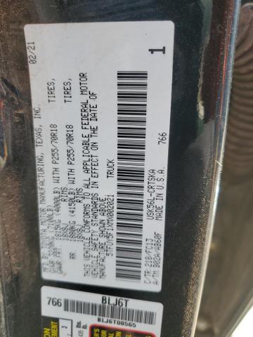5TFUY5F1XMX002021 - 2021 TOYOTA TUNDRA DOUBLE CAB SR/SR5 BLACK photo 12