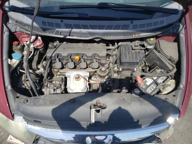 19XFA1F57AE014289 - 2010 HONDA CIVIC LX BURGUNDY photo 11