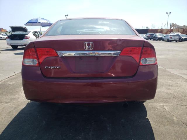 19XFA1F57AE014289 - 2010 HONDA CIVIC LX BURGUNDY photo 6