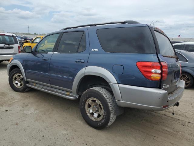 5TDZT34A52S087705 - 2002 TOYOTA SEQUOIA SR5 BLUE photo 2