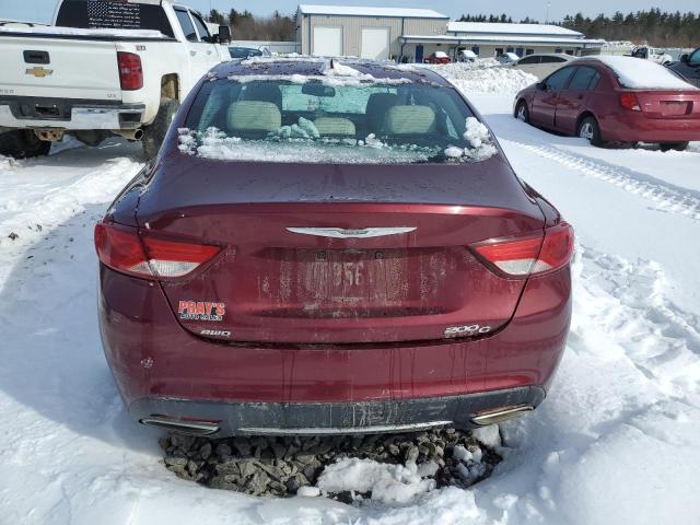 1C3CCCEG5FN648610 - 2015 CHRYSLER 200 C RED photo 6