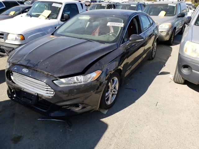 3FA6P0RUXFR172398 - 2015 FORD FUSION TITANIUM HEV BLACK photo 1