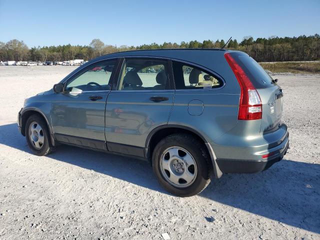 5J6RE3H35AL013619 - 2010 HONDA CR-V LX GREEN photo 2