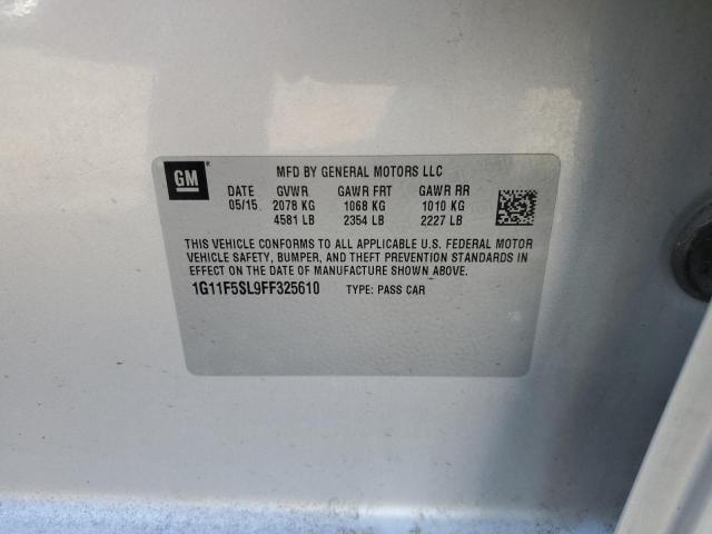 1G11F5SL9FF325610 - 2015 CHEVROLET MALIBU LTZ SILVER photo 12