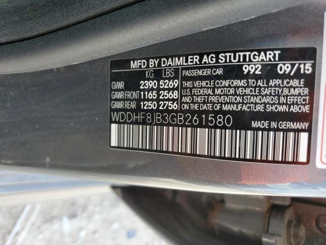 WDDHF8JB3GB261580 - 2016 MERCEDES-BENZ E 350 4MATIC GRAY photo 12