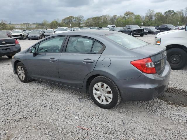 19XFB2F5XCE099697 - 2012 HONDA CIVIC LX GRAY photo 2