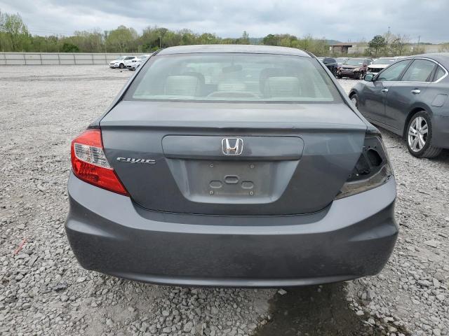 19XFB2F5XCE099697 - 2012 HONDA CIVIC LX GRAY photo 6