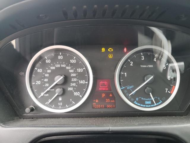 5UXFH0C50ALC66369 - 2010 BMW X6 HYBRID BLACK photo 9