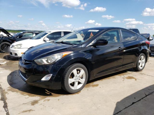 KMHDH4AE0CU313778 - 2012 HYUNDAI ELANTRA GLS BLACK photo 1