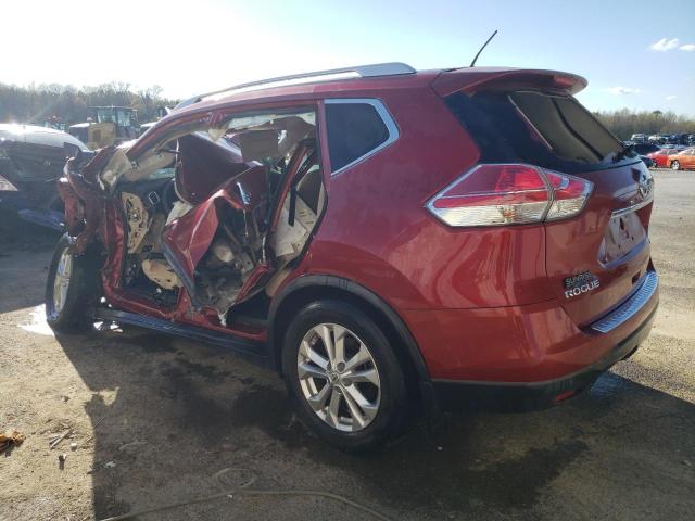 KNMAT2MTXGP661290 - 2016 NISSAN ROGUE S RED photo 2