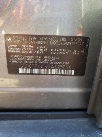 5UXFE4C50AL277515 - 2010 BMW X5 XDRIVE30I 灰色 照片 12