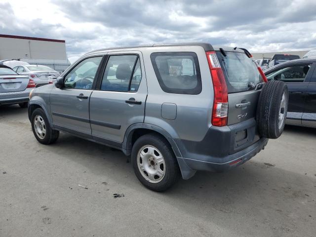 JHLRD68596C001852 - 2006 HONDA CR-V LX GRAY photo 2