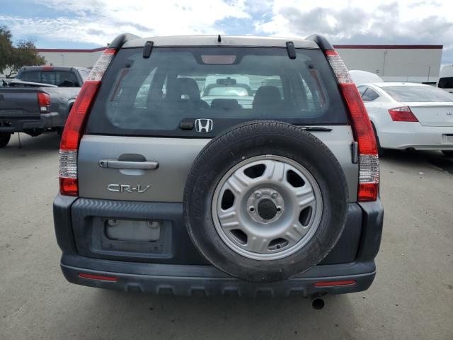 JHLRD68596C001852 - 2006 HONDA CR-V LX GRAY photo 6