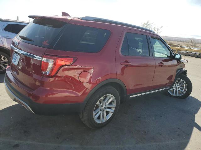 1FM5K7D82HGA91067 - 2017 FORD EXPLORER XLT RED photo 3