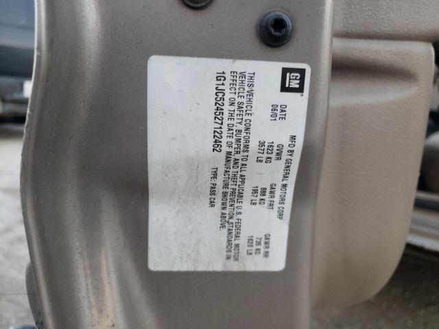 1G1JC524527122462 - 2002 CHEVROLET CAVALIER BASE GRAY photo 12