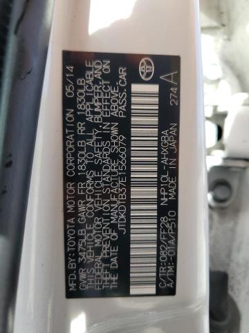 JTDKDTB37E1566079 - 2014 TOYOTA PRIUS C WHITE photo 13