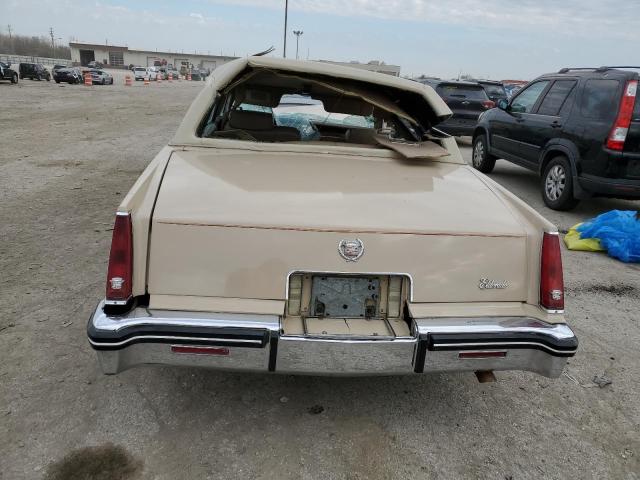 1G6EL578XFE632587 - 1985 CADILLAC ELDORADO BEIGE photo 6