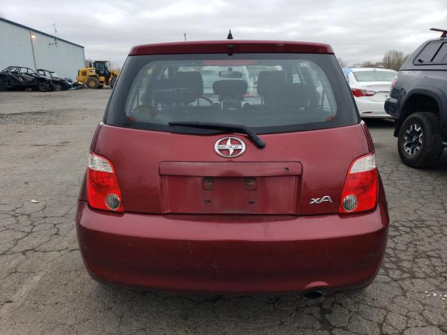 JTKKT604660172072 - 2006 TOYOTA SCION XA RED photo 6