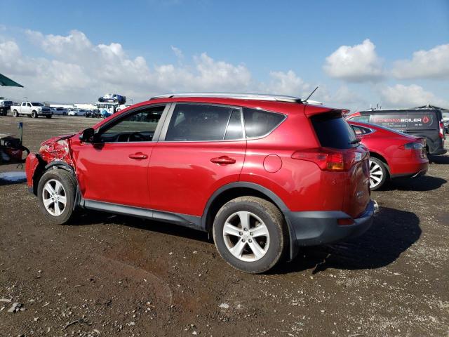 2T3WFREV7DW015548 - 2013 TOYOTA RAV4 XLE RED photo 2