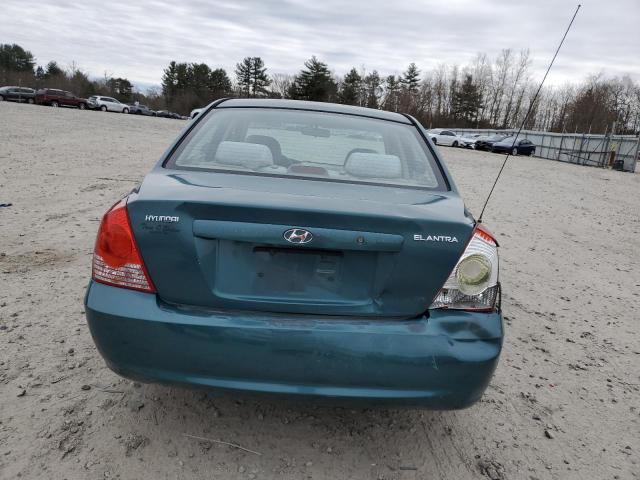 KMHDN46D36U292826 - 2006 HYUNDAI ELANTRA GLS TURQUOISE photo 6