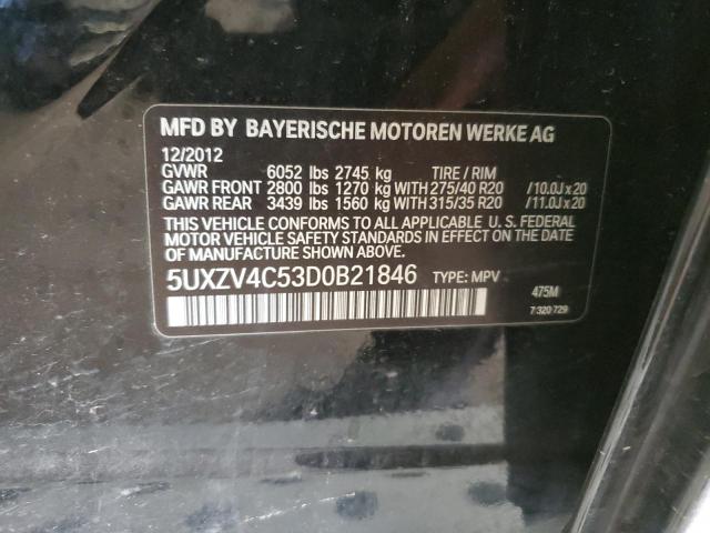 5UXZV4C53D0B21846 - 2013 BMW X5 XDRIVE35I BLACK photo 13