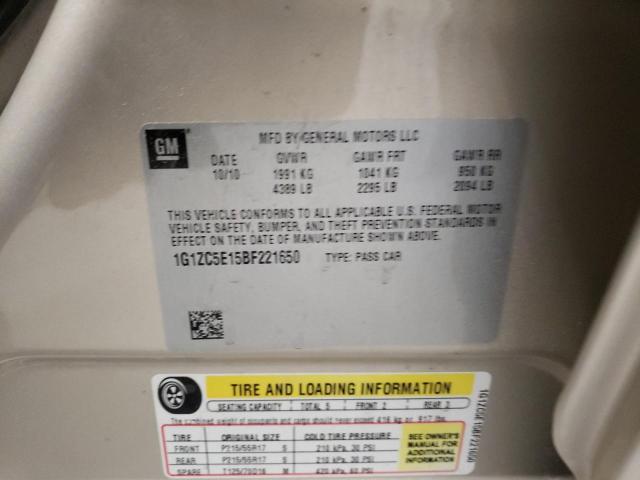 1G1ZC5E15BF221650 - 2011 CHEVROLET MALIBU 1LT 棕色 照片 13