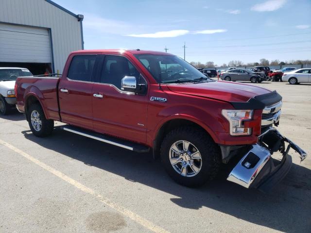 1FTFW1EG5GFD61655 - 2016 FORD F150 SUPERCREW RED photo 4