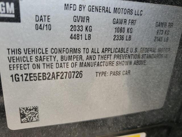 1G1ZE5EB2AF270726 - 2010 CHEVROLET MALIBU LTZ შავი ფოტო 13