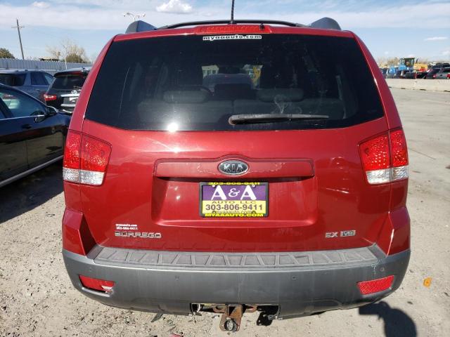 KNDJH742195017472 - 2009 KIA BORREGO LX RED photo 6